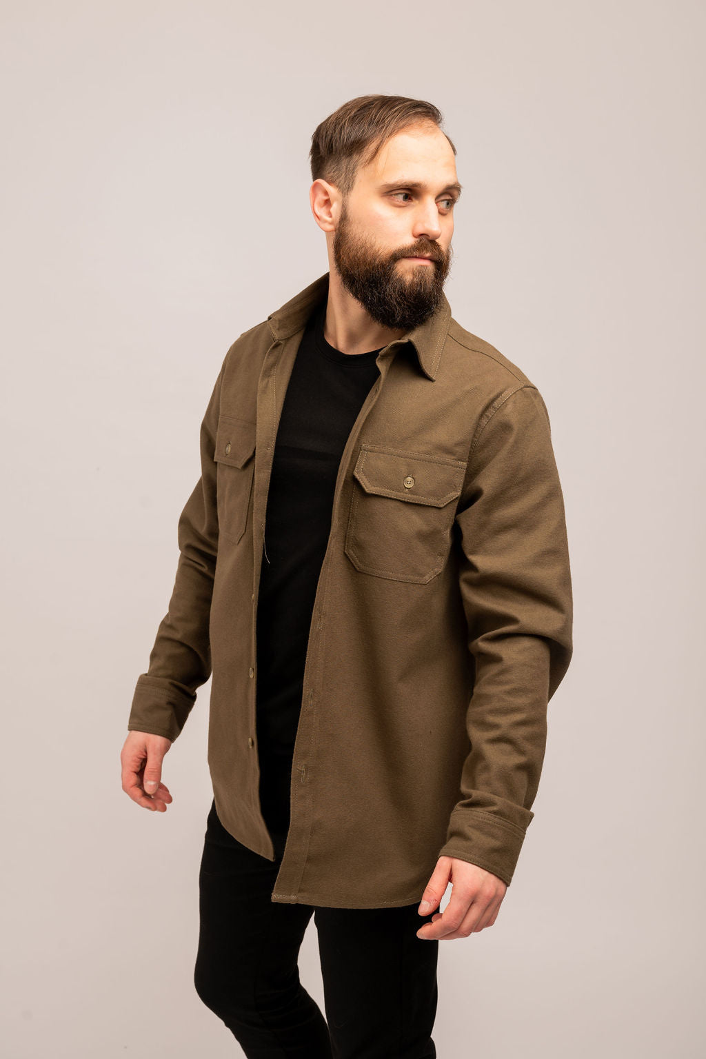 Flannel shirt Dark Olive