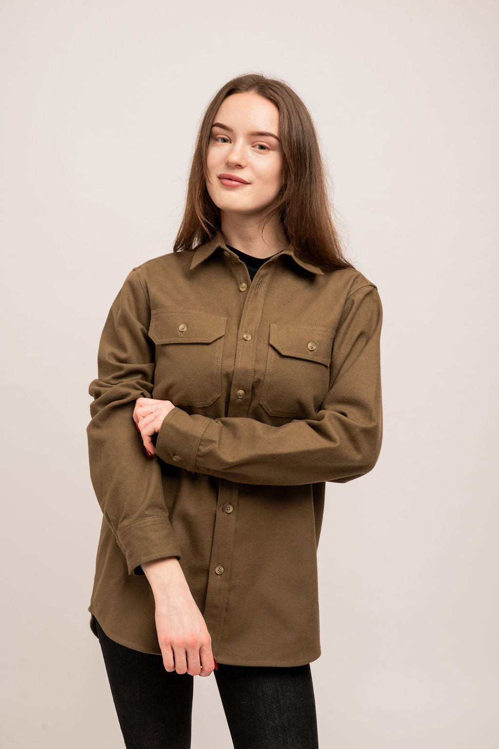 Flannel shirt Dark Olive